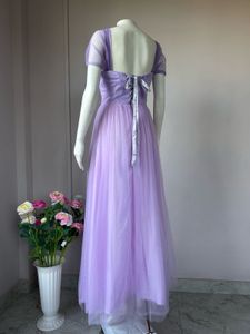 lavender tulle elegant gown