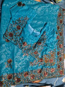 Party Wear Saree With Blouse