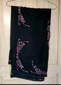 Sale✨Hand Work Black Saree
