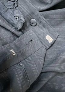 Club Monaco | Striped Black Wide Leg Pants