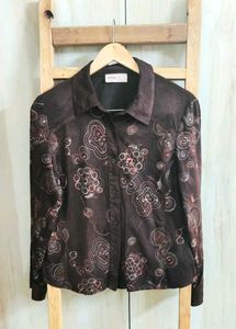Brown Embroidery Work  Size-36