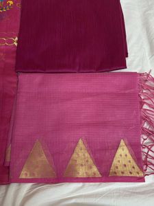 Pink Embroidered Banarasi Suit Set
