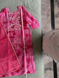 Pink Embroidered Kurta Set
