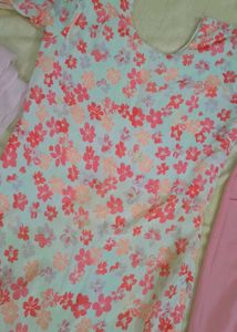 Floral Kurti With Trauser &amp; Dupatta🌺