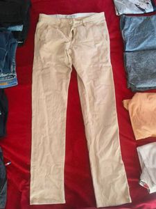 Men's Beige Casual Pants