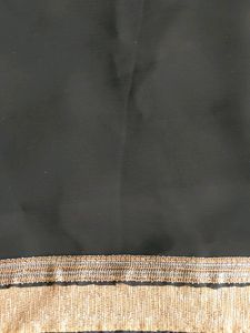 Black & Tan Fringe Saree