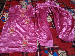 Purple Embroidered Kurta Set