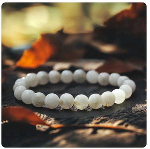 Moonstone Bead Bracelet