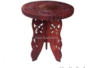 Decorlay Wooden Rosewood Bedside Living Room Stool