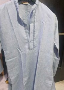 Blue Embroidered Kurta