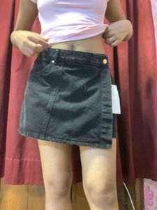 ZARA WRAP DENIM SKORT
