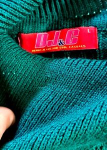 Sea Green Turtleneck Sweater