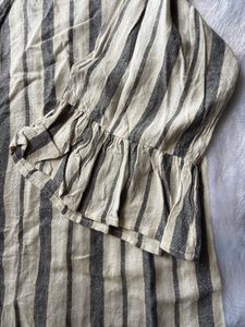Neutral Stripe Knot-Front Top