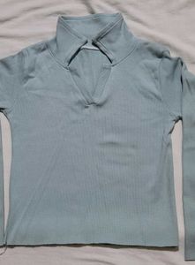 Women crop collar tshirt top (women)