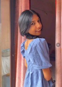 Blue Peplum Top
