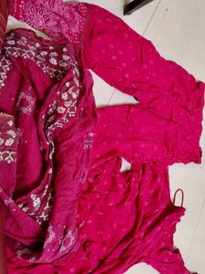 Magenta Kurta Set with Dupatta