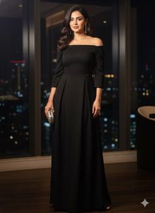 Elegant Black Midi Dress