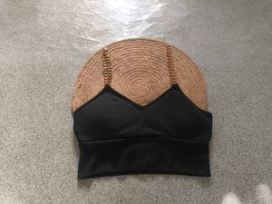 Black Bralette with Chain Straps