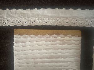 White Embroidered Lace Trim