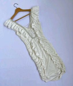 Designer Ruffled Mini Dress