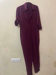 Wine Colour jumpsuit