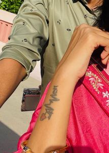 Olive Green Patterned Shirt