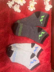 Black Socks with Blue Accents