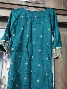 Mehendi And Mustard Yellow Kurta Plazzo Set