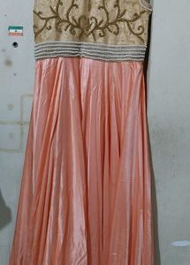 Peach &amp; Golden Function Wear Gown