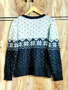Patterned Knit Sweater size-38-40
