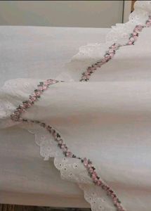 White Lace Trim Layered Dress