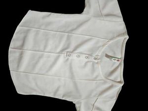 Button Design Plain White Top