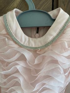 Elegant Pink Ruffle Dress With Bag
