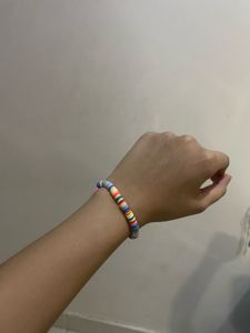 Multicolour Clay Bead Bracelet