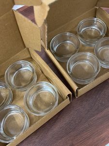 Set of 4 Glass Votive Candle Holders