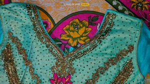 Anarkali Suit In Soft Net Pearl Work With Dupa