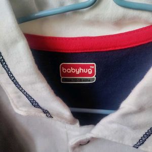 Babyhug Jacket T-Shirt Jogger Pant Bow Set