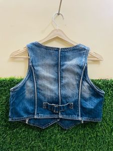 ELEGANT DENIM WAISTCOAT FOR WOMEN