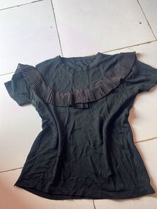 Elegant Black Ruffle Top