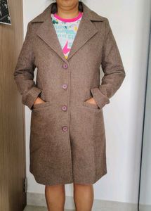 Brown Wool Blend Coat