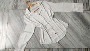 White Button-Down Top