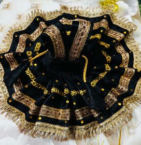 Krishna Dress fabric chandri cotton colour black