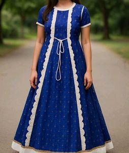 Blue Floral Maxi Dress