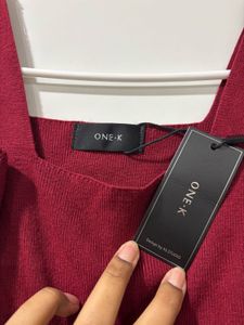 Burgundy Knit Top - New with Tags