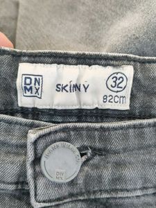 Gray Slim Fit Denim Jeans