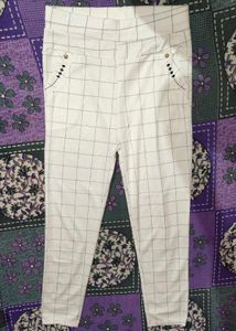 White Checkered Pants