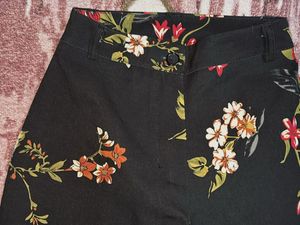 Chic Black Floral Wide-Leg Palazzo Pants