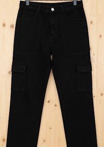 Black Cargo Jeans (size 26-28)