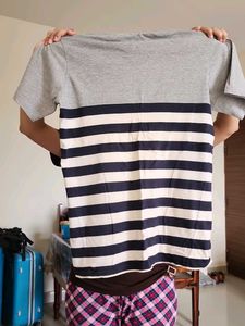 Striped Pocket Tee Medium Size