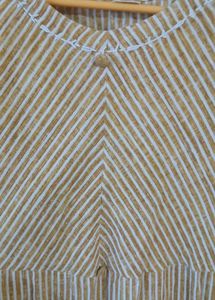 Striped Midi Dress with Bell Sleeves